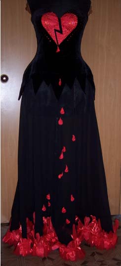 Платье из черного бархата