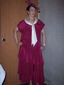 Платье из кашибо бордового цвета
