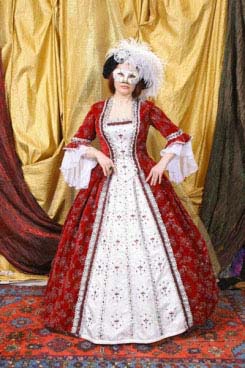 Платье Барокко Екатерина из красного бархата
