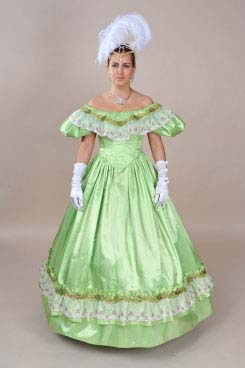 Платье Бидер, зеленая тафта